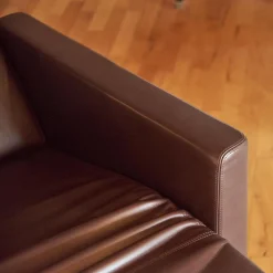 Erpo Fernsehsessel|Sessel Leder Classic Braun Drehteller Metall