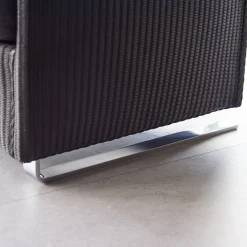 Accente Loungesessel|Sessel Leder Und Stoff Schwarz Gestell Metall Chrom Schwingend