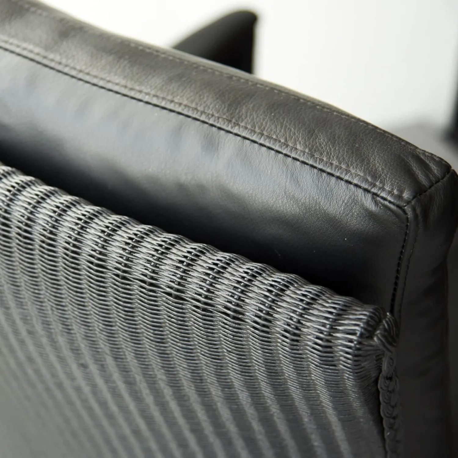 Accente Loungesessel|Sessel Leder Und Stoff Schwarz Gestell Metall Chrom Schwingend