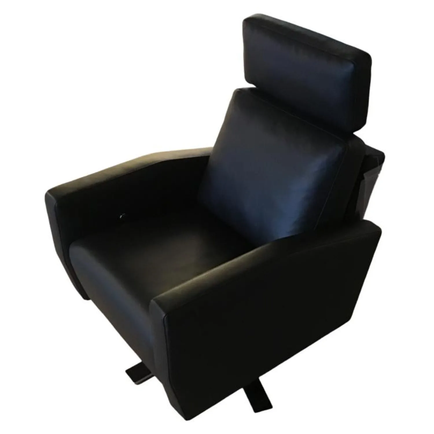 Weibelweibel Relaxsessel|Sessel Lenis Rancho Schwarz L0771A Gestell 5-Sternfuß Chrom Glänzend mit Relaxfunktion