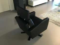 Weibelweibel Relaxsessel|Sessel Lenis Rancho Schwarz L0771A Gestell 5-Sternfuß Chrom Glänzend mit Relaxfunktion