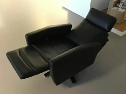 Weibelweibel Relaxsessel|Sessel Lenis Rancho Schwarz L0771A Gestell 5-Sternfuß Chrom Glänzend mit Relaxfunktion