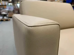 Marelli Relaxsessel|Sessel Lewis Leder Super 5320 Panama Beige Gestell Matt Verchromt