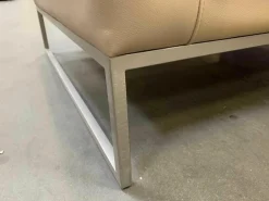 Marelli Relaxsessel|Sessel Lewis Leder Super 5320 Panama Beige Gestell Matt Verchromt