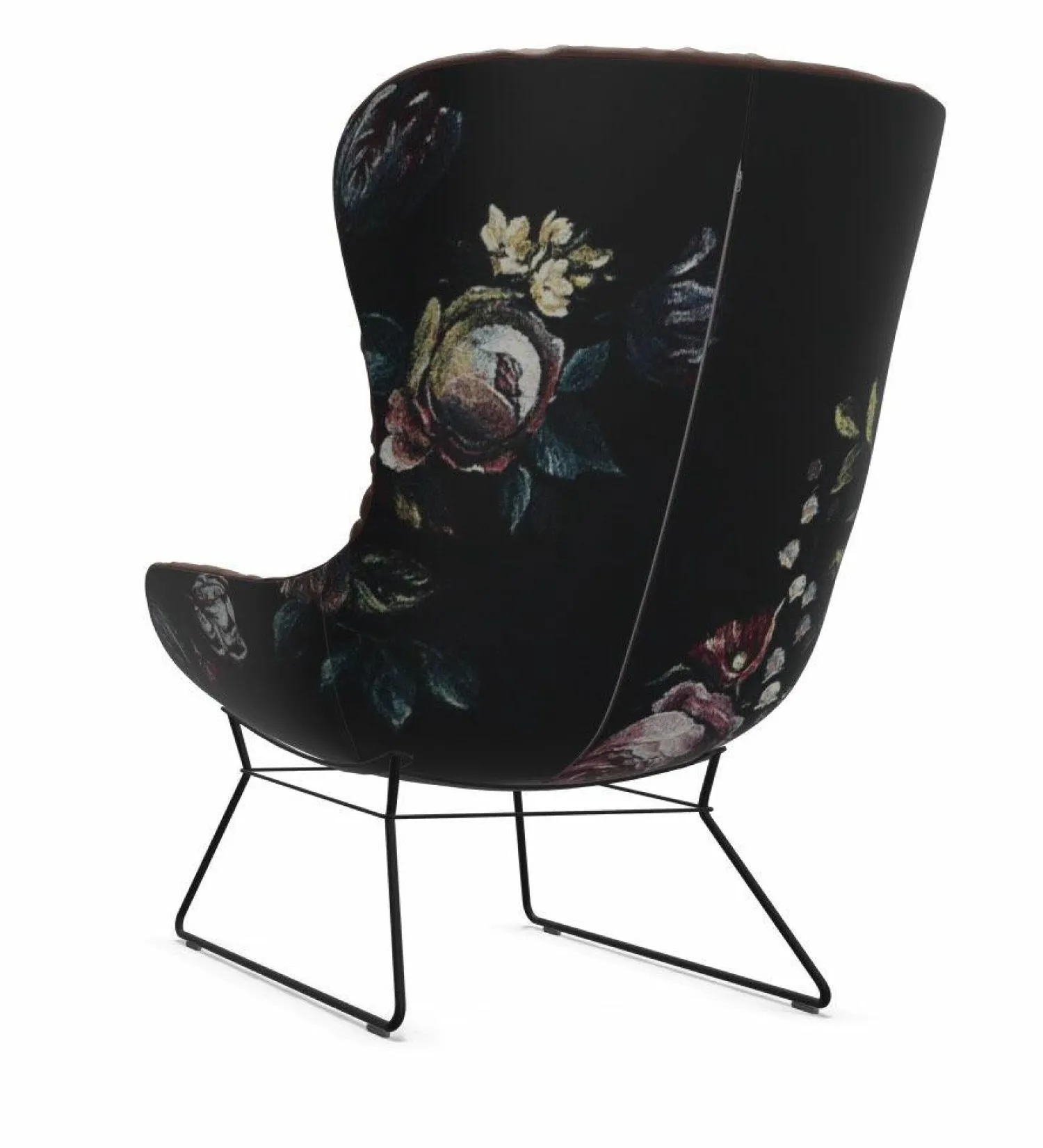 Freifrau Loungesessel|Sessel Leya Wingback Chair Stoff Smart Bougogne Rot Außen Gobelin mit Ottoman