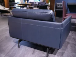 Rolf Benz Loungesessel|Sessel Liv Smart Leder 42 103 Dunkel Schwarz Blau Gestell Aluminium RAL 9017 Verkehrsschwarz Pulverbeschichtet