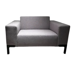Havee Meubelen Loungesessel|Sessel Loveseat Foldy Stoff Tonica 633 Grau Füße Stahl Schwarz RAL9005