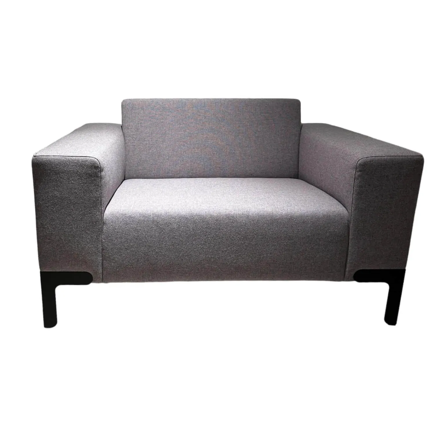 Havee Meubelen Loungesessel|Sessel Loveseat Foldy Stoff Tonica 633 Grau Füße Stahl Schwarz RAL9005