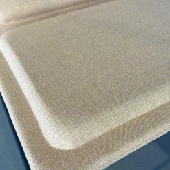 Cappellini Relaxsessel|Sessel Low Pad LW 3 Stoff B LO 1048 Grigio Anthrazit Gelb Gestell Schwarz Matt Pulverbeschichtet