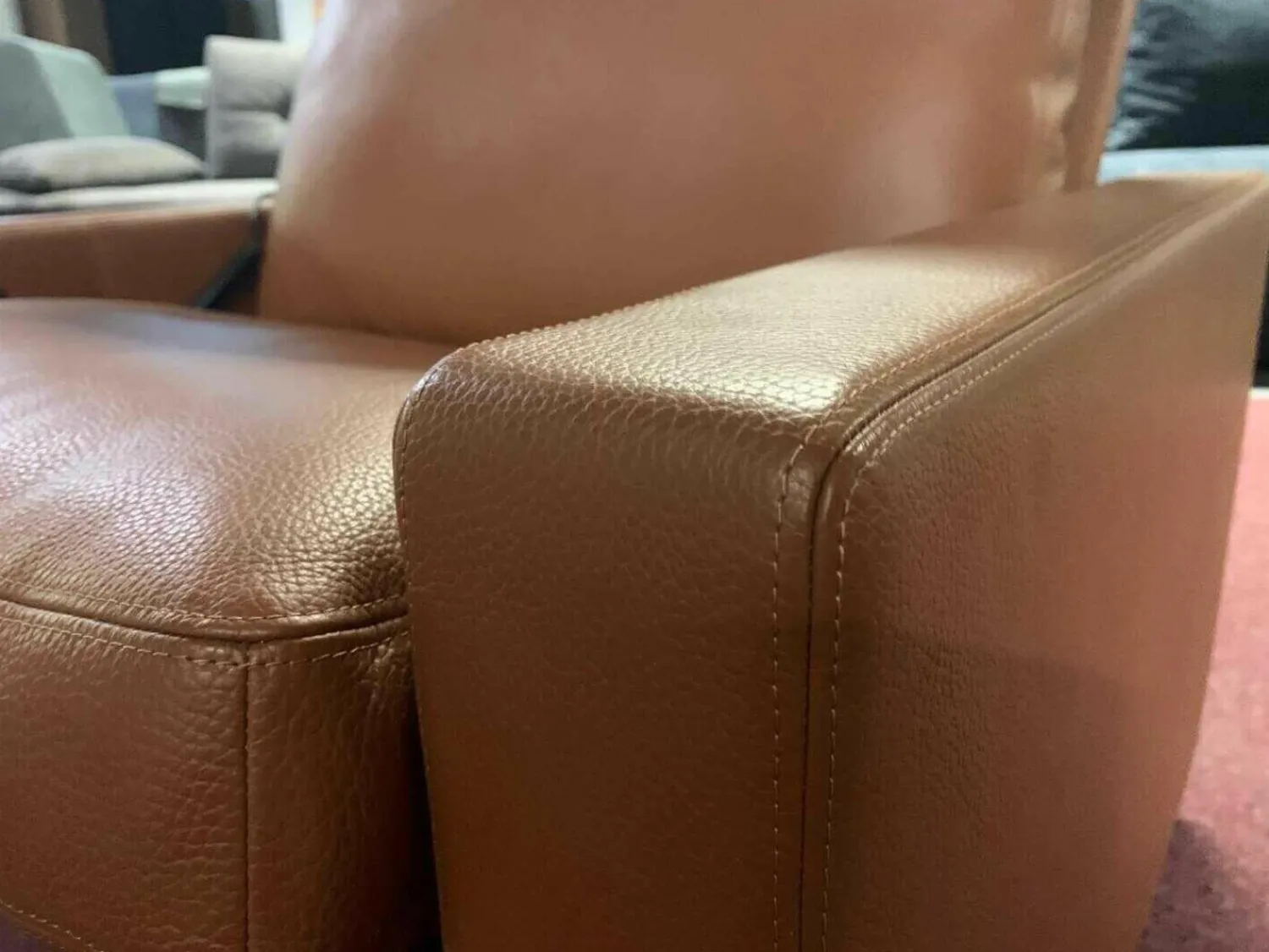 Erpo Relaxsessel|Sessel Manhattan 250 Leder 43.085 Tabac Braun mit Aufstehhilfe