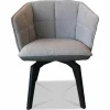 Freifrau Relaxsessel|Sessel Marla Armchair High Stoff Grau Lederrücken