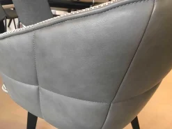 Freifrau Relaxsessel|Sessel Marla Armchair High Stoff Grau Lederrücken