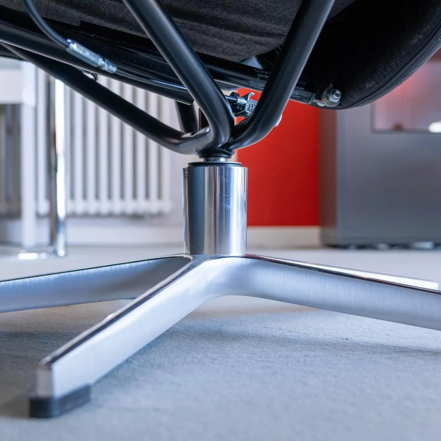 Conform Relaxsessel|Sessel Master Leder Fantasy Schwarz 2514-89 X-Fuß Aluminium