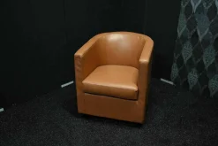 Creativ Polska Relaxsessel|Sessel Max Leder New Softy 393 Nuss Fuß Buche