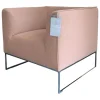COR Relaxsessel|Sessel Mell Stoff 9121 Flamingo Rosa Gestell Metall Verchromt