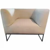 COR Relaxsessel|Sessel Mell Stoff 7068 Wollweiß Kufe Verchromt