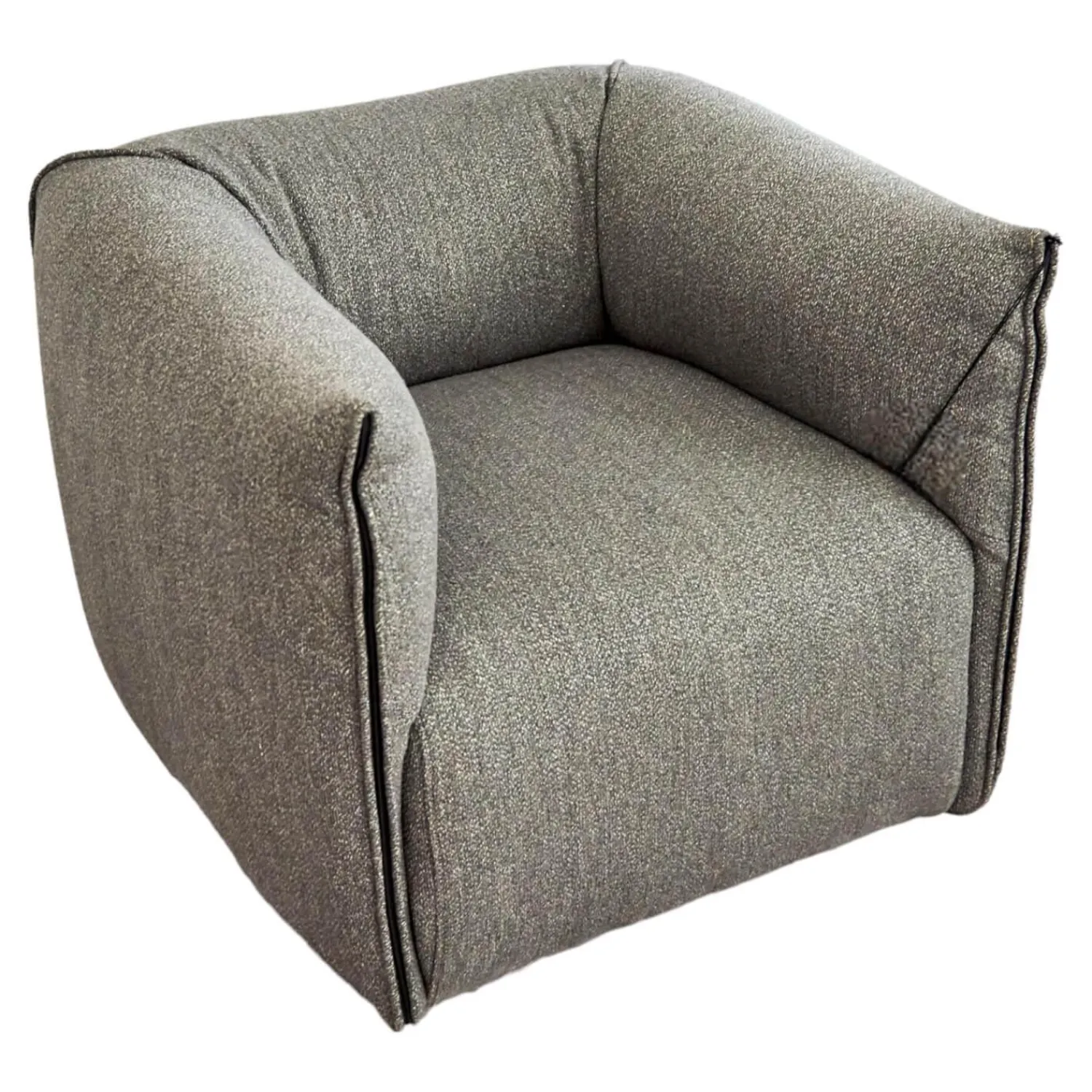 MDF Italia Loungesessel|Sessel Mia Bezugsstoff Dune Grau Basis Drehbar Mit Rückholmechanismus