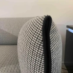 MDF Italia Relaxsessel|Sessel Mia Stoff Hahnentritt Schwarz-Weiß-Grau