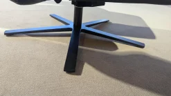 Polsteria Relaxsessel|Sessel Milano Lounge Leder LL Evita Anthrazit Sternfuß Schwarz Matt