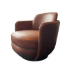 Wittmann Relaxsessel|Sessel Miles Lounge Leder Nappa Guande Chestnut Gestell Pulverbeschichtet Schwarz