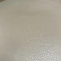 Werther Fernsehsessel|Sessel Mit Hocker Credo Bezug Leder Grain L7067C Beige Creme Holzfüße