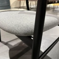 Conde House Relaxsessel|Sessel Mit Hocker Kamuy Stoff Tonica Grau Gestell Eiche Schwarz