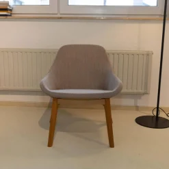 Zeitraum Relaxsessel|Sessel Morph Lounge Eiche Geölt Bezug Leder Jepard 1377 Schlammgrau Stoff Canvas 244