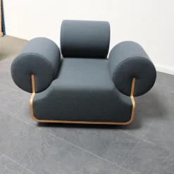 Spektrum Loungesessel|Sessel MVPHE Bezug Stoff Kvadrat Tonus 4 615 Anthrazit Gestell Buche Furniert