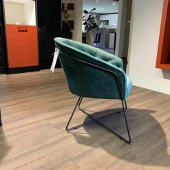 Troels Relaxsessel|Sessel Noa Stoff 450 Deluxe Dark Green Gestell Schwarz