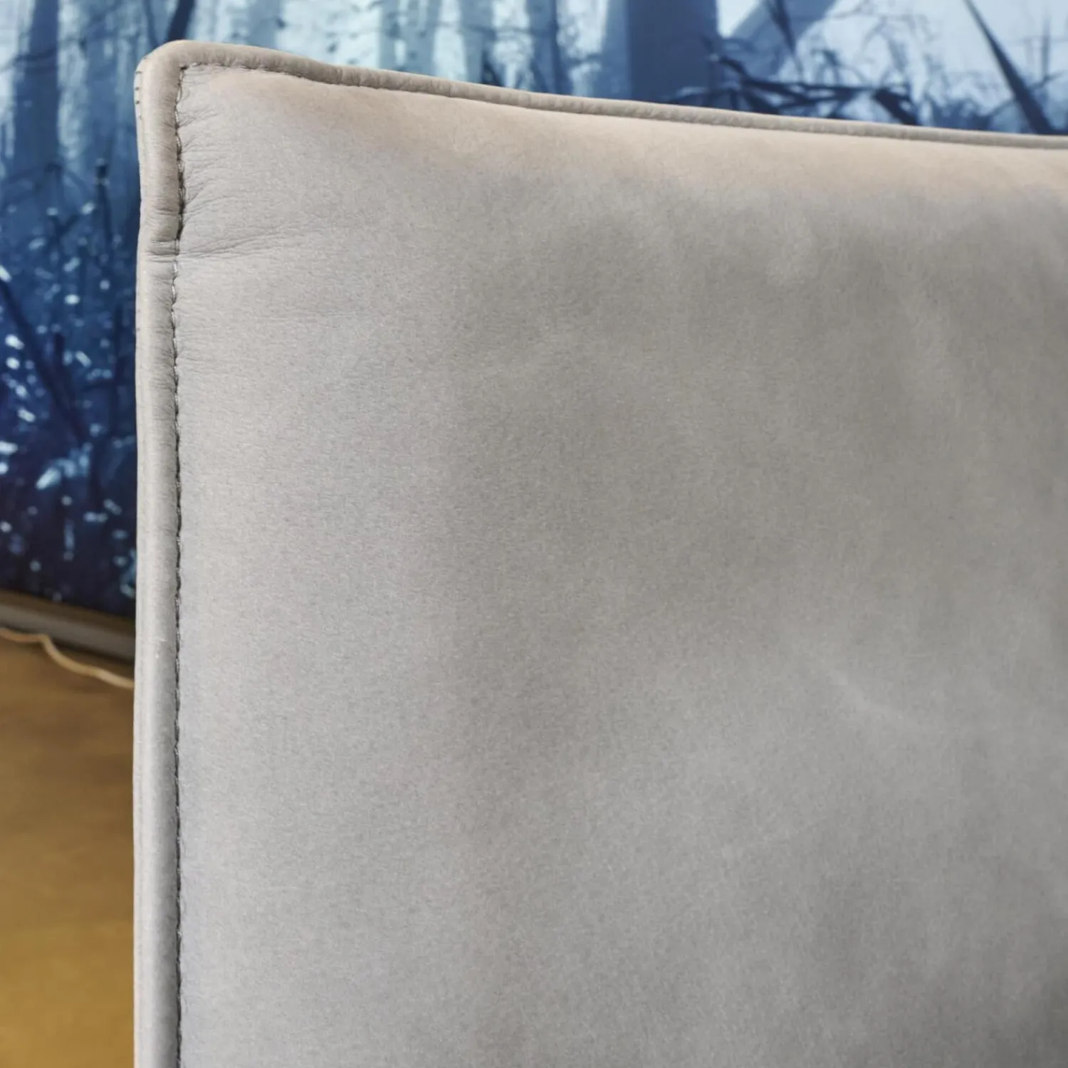 COR Loungesessel|Sessel Noto Nubukleder 682 Elefantgrau Weiche Rollen