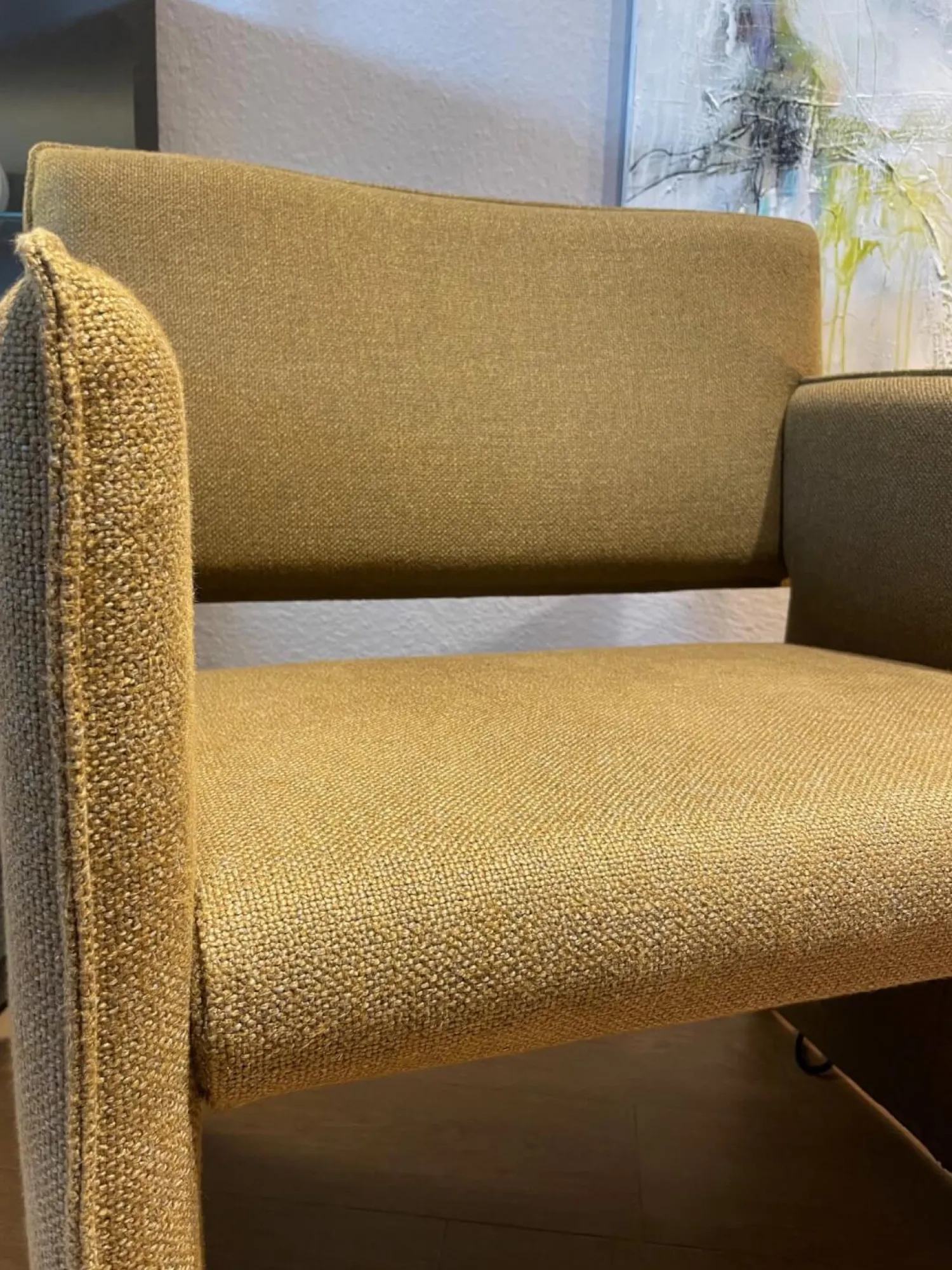 COR Loungesessel|Sessel Noto Stoff 8306 Bronze Braun Füße Wangen Vorne Mit Weiche Rollen