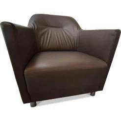 Rolf Benz Relaxsessel|Sessel Onda Leder 36.629 Dunkel Graubraun Füße Aluminium Matt