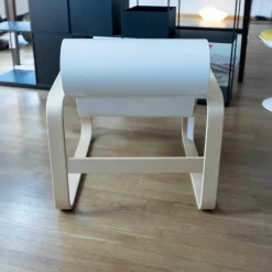 Artek Relaxsessel|Sessel Paimio Sitz Birke Formschichtholz Weiß Lackiert Armlehnen Birke Natur Lackiert