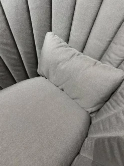 Cane Line Loungesessel|Sessel Peacock Kissen Natte Grey Grau Sitzschale Soft Rope Polypropylen Dark Grey Grau Gestell Teakholz