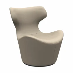 B&B Italia Loungesessel|Sessel Piccola Papilio Stoff Ego 2153 100 Weiß Drehgestell Grau Metallisiert