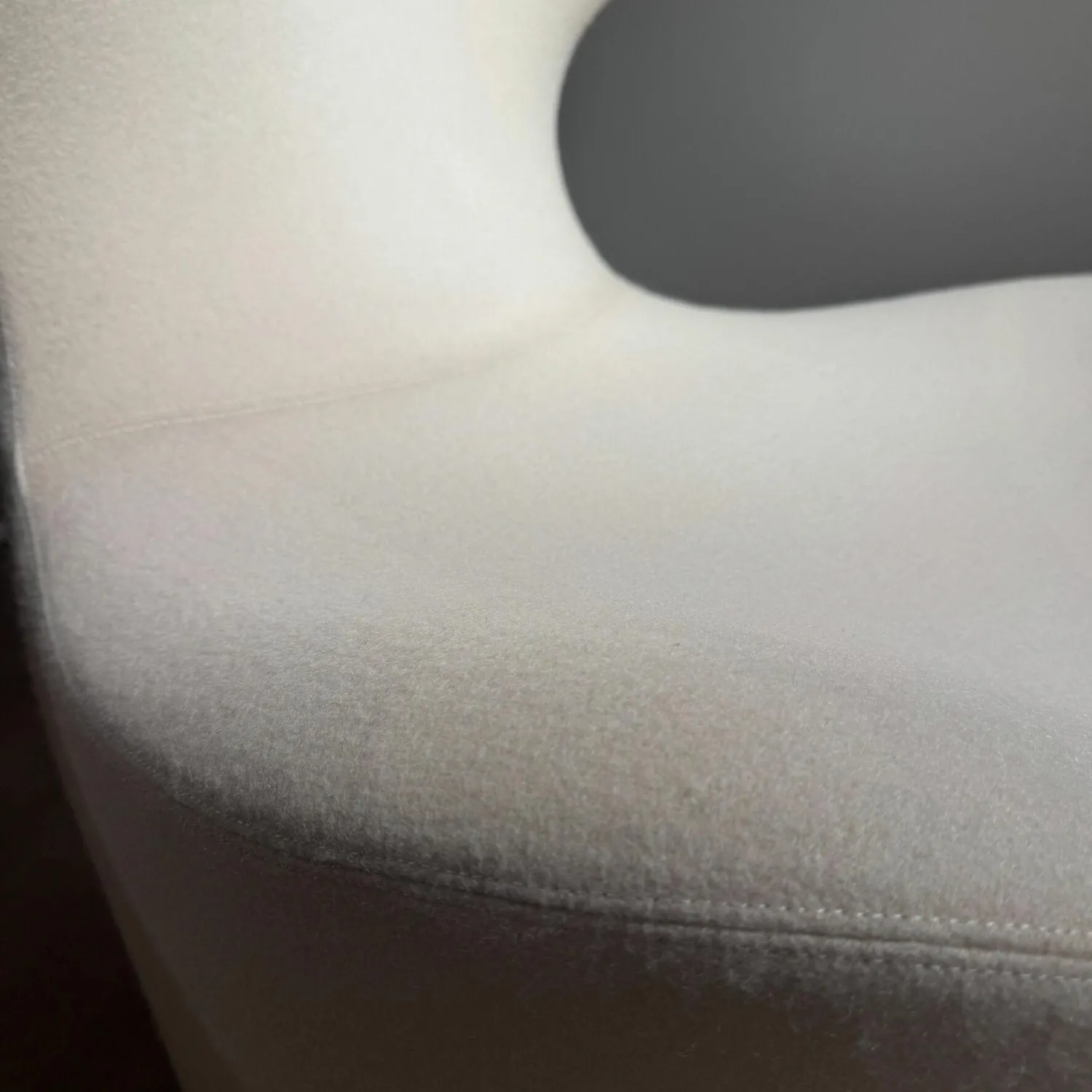 B&B Italia Loungesessel|Sessel Piccola Papilio Stoff Ego 2153 100 Weiß Drehgestell Grau Metallisiert