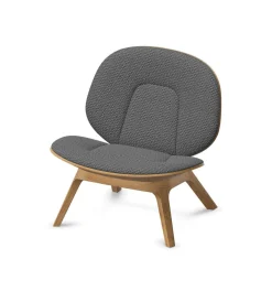 Weibelweibel Einzelstühle|Sessel Poi Stoff Hector Pepper Grau Holzgestell Eiche Natur