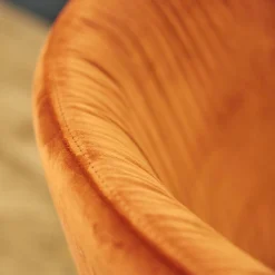 Bielefelder Werkstätten Couchtische|Sessel Polo Cocktail Stoff Amica A-161 Orange Untergestell Eiche Antik Mit Drehfunktion Und Rückholmechanik