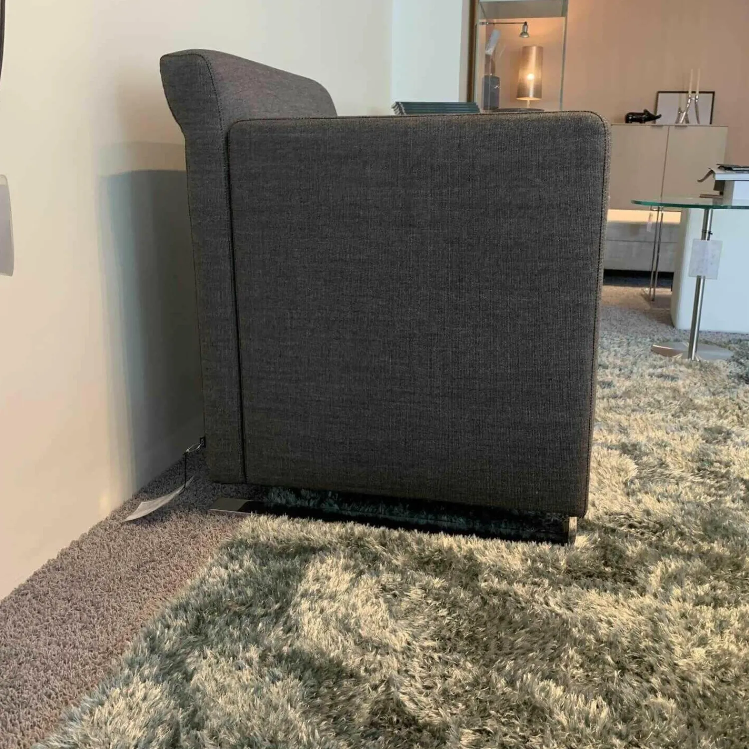 COR Relaxsessel|Sessel Quant 30145 Stoff Grau Kufe Chrom