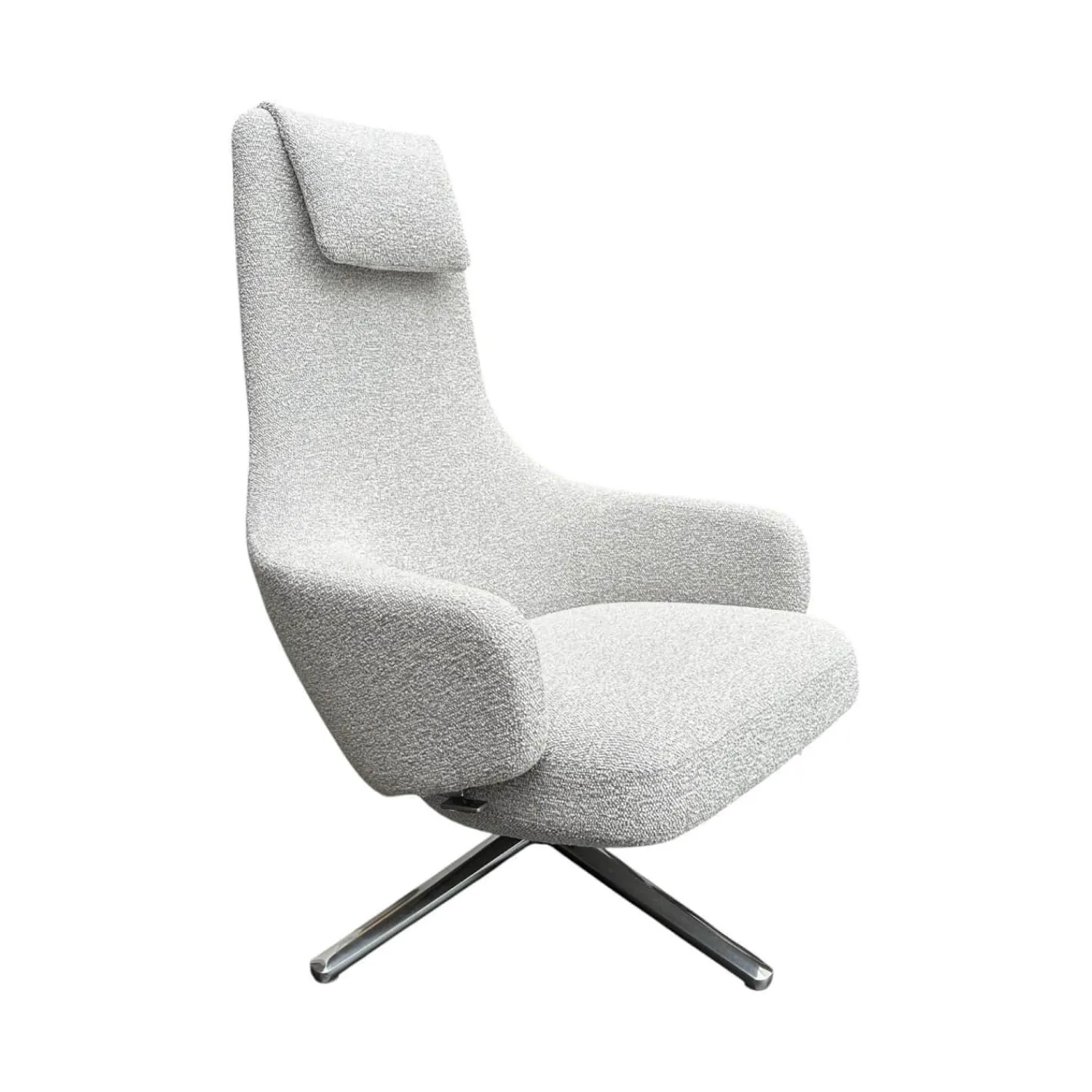 Vitra Relaxsessel|Sessel Repos 210 746 00 Stoff Nubia F100 Creme Sierragrau Grau Gestell Poliert