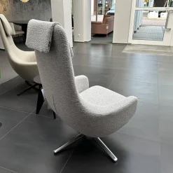 Vitra Relaxsessel|Sessel Repos 210 746 00 Stoff Nubia F100 Creme Sierragrau Grau Gestell Poliert