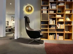 Vitra Relaxsessel|Sessel Repos Leder Premium F Chocolate 68 Braun mit Ottoman