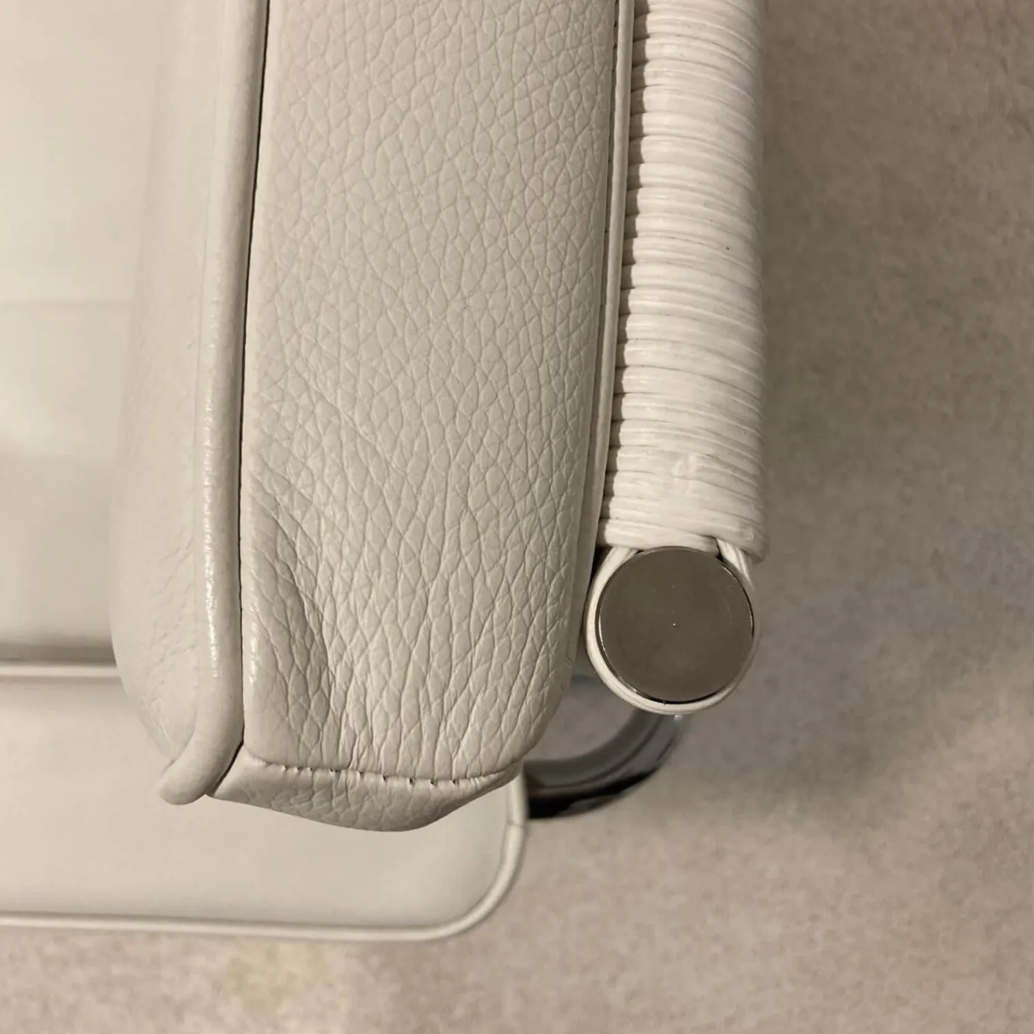 Tecta Relaxsessel|Sessel Rügenberg Leder Creme Weiß Chrom mit Armlehne