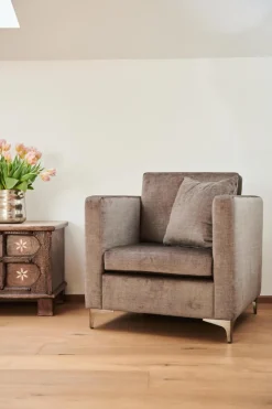 Sophisticated Living Relaxsessel|Sessel Rocker Stoff Vogue B 5 Stone Braun