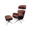 Stressless Relaxsessel|Sessel Rome M Leder Paloma 54 Bordeaux Rot Braun Gestell Star 40 Aluminium Mit Hocker