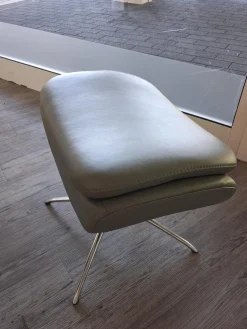 Stressless Relaxsessel|Sessel Rome M Leder Paloma Shadow Green Grün Grau Gestell Star Aluminium Inklusive Hocker