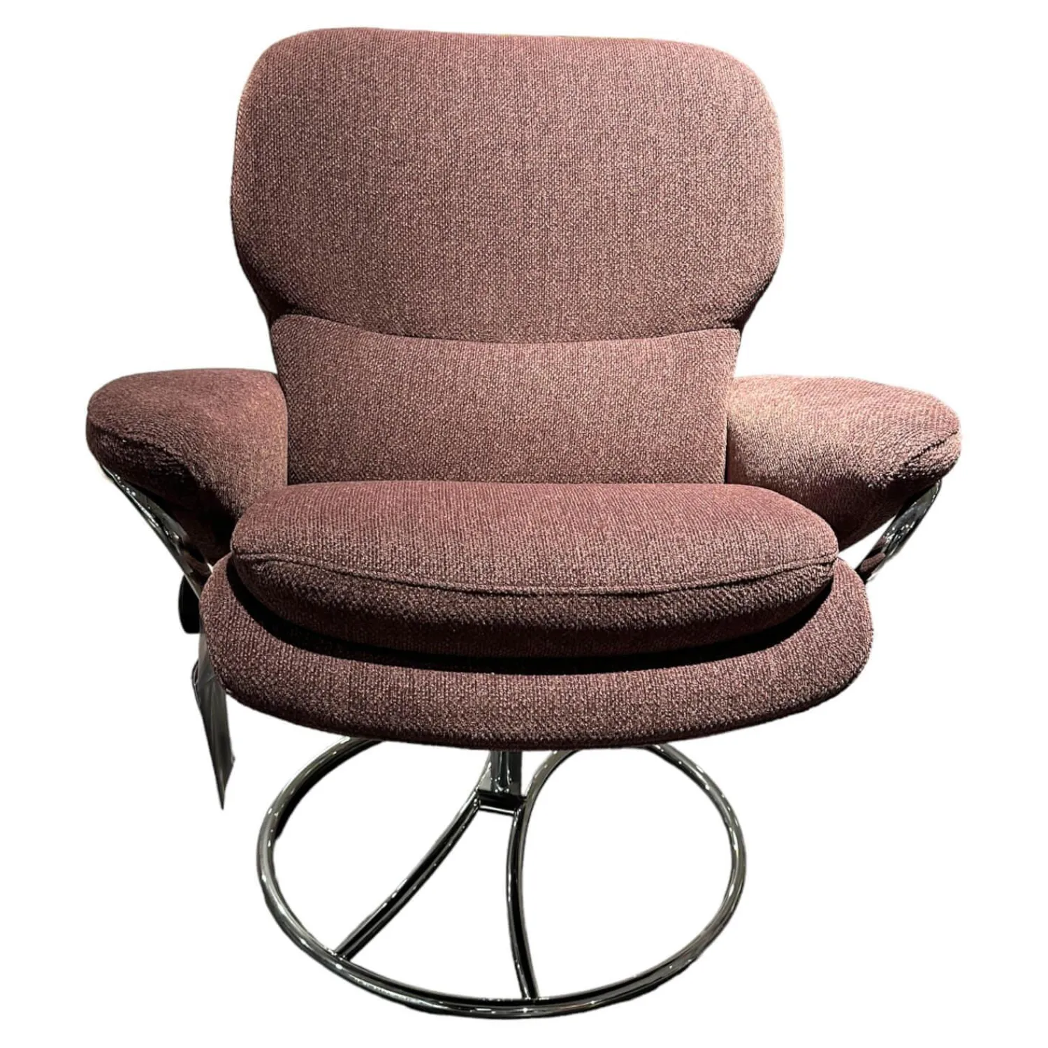 Stressless Relaxsessel|Sessel Rome M Low Back 1357361 In Stoff Aster 54 Burgundy Rot Weiß Hohes Gestell In 40 Alu