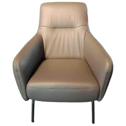 Comfort Republic Relaxsessel|Sessel Rufus Leder W2 Anthrazit L20 Füße Metall Schwarz