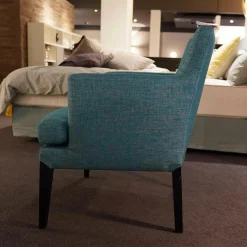 Lambert Relaxsessel|Sessel Salotto 55872 Stoff Celina Türkis 76743 Füße Buche Massiv Schwarz