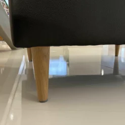 freistil Rolf Benz Relaxsessel|Sessel SE 141 Leder 8006 Schwarz Füße Holz